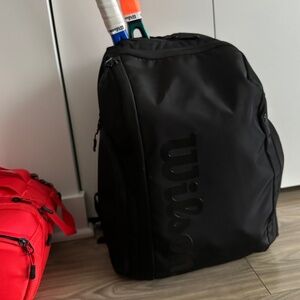 Wilson Super Tour Pro Staff Backpack - Black/Black